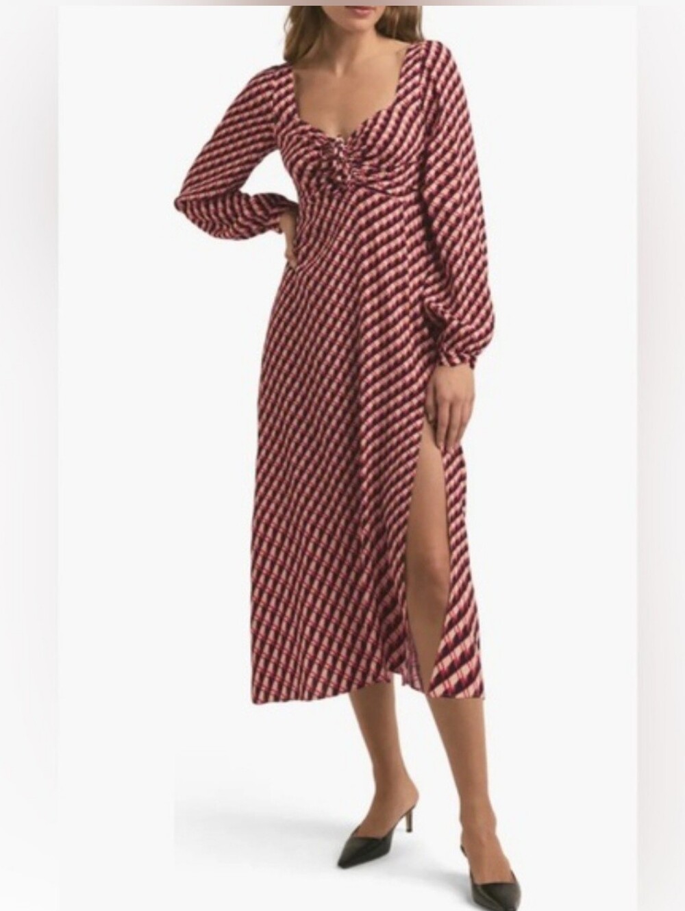 Favorite Daughter The Vineyard Geo Print Long Sleeve Midi Dress